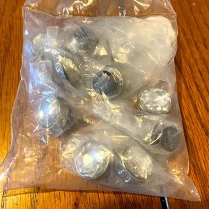 Brand 10pc bling big silver circular rhinestone croc charms.